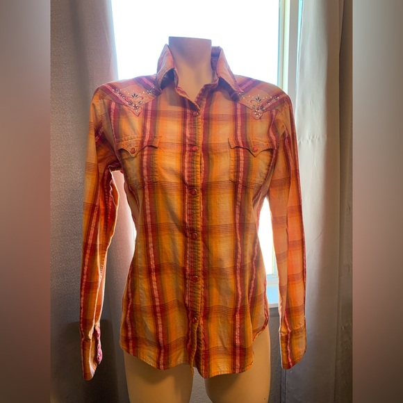 Panhandle Slim Ladies Western Snap Shirt Medium - Picture 1 of 7